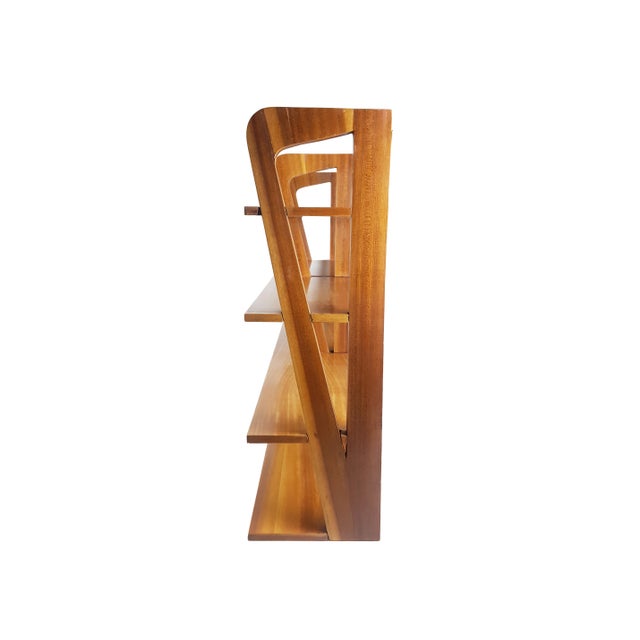 1950s Large Italian Teak Hanging Shelf from Isa, 1950s For Sale - Image 5 of 10