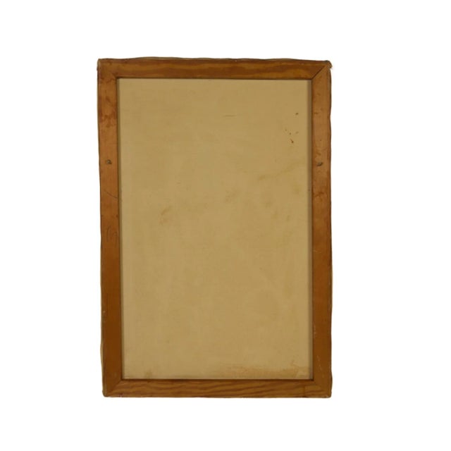 Textile Nude Portrait of a Woman Original Artwork Outsider Art Oil Painting For Sale - Image 7 of 8