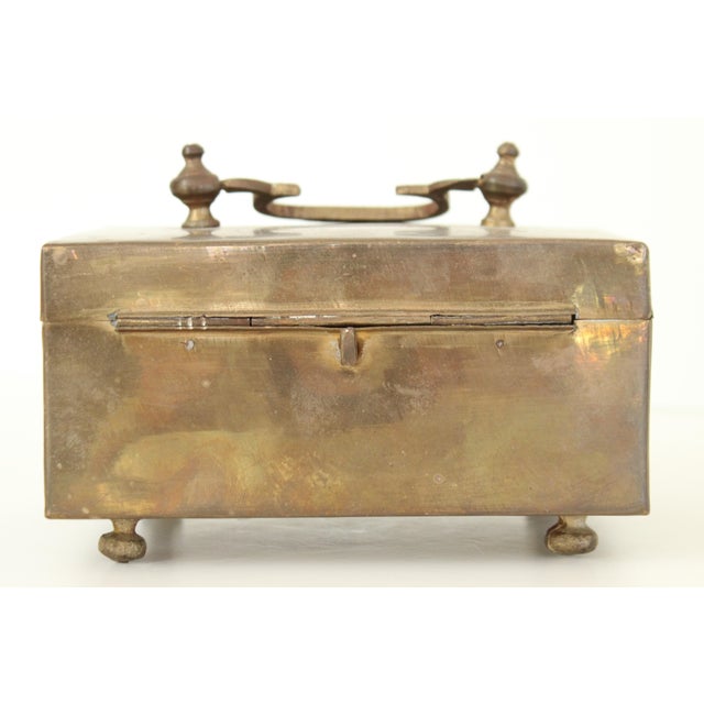 Metal Vintage Unlacquered Cricket Box/Swing Handle For Sale - Image 7 of 7