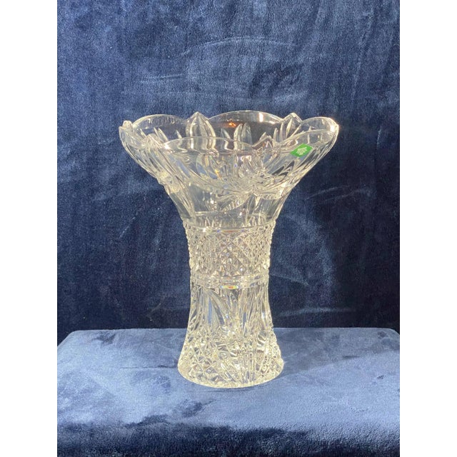 Early 21st Century Godinger Shannon Crystal Peony Vase For Sale - Image 6 of 6