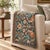 Morris & Co. Arts & Crafts Woodland Hares Botanical Woven Throw Blanket – Indigo Blue & Sage, 60 × 50 For Sale - Image 4 of 5