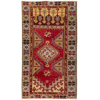 Doris Leslie Blau Vintage Striped Light Beige Hand-Knotted Wool Rug For Sale