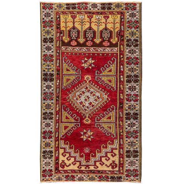 Doris Leslie Blau Vintage Striped Light Beige Hand-Knotted Wool Rug For Sale