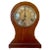 Large Antique Edwardian Inlaid Mahogany Balloon Shaped Mantel Clock For Sale