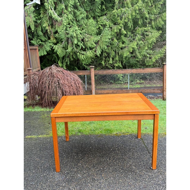 Vintage Mid Century Modern Danish Teak Extendable Dining Table For Sale In Seattle - Image 6 of 10