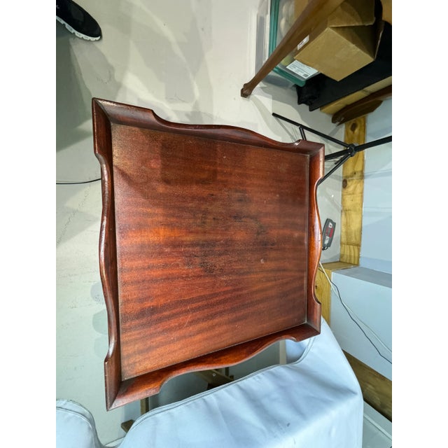 Coffee 1940s Chippendale Style Gallery Top Two Tiered Claw and Ball Table For Sale - Image 8 of 9