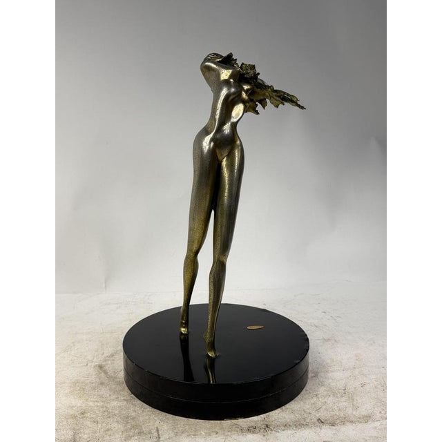 Walter Pugni, Fortune Sculpture, 1980s, Gold-Plated Bronze For Sale - Image 18 of 18