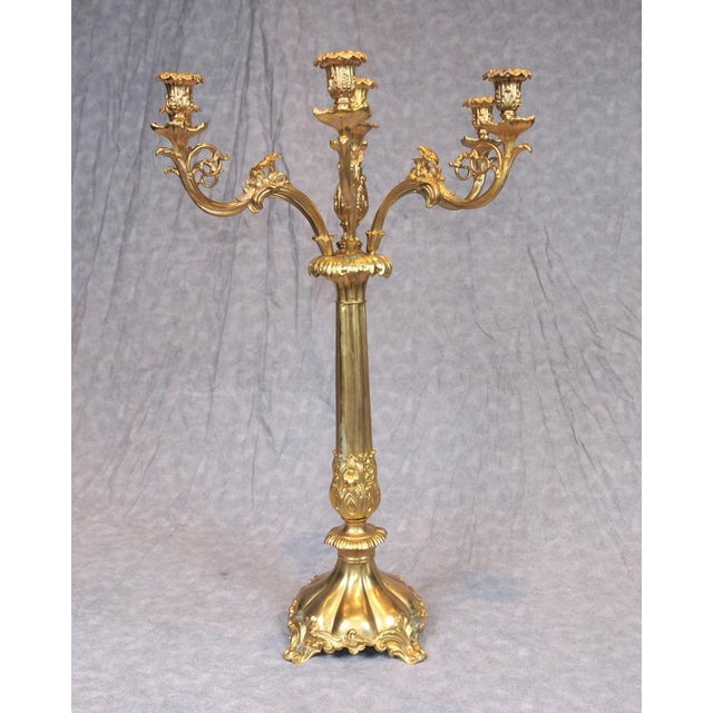 Gilt Classic Candleholders from Paul Storr, Set of 2 For Sale - Image 5 of 12