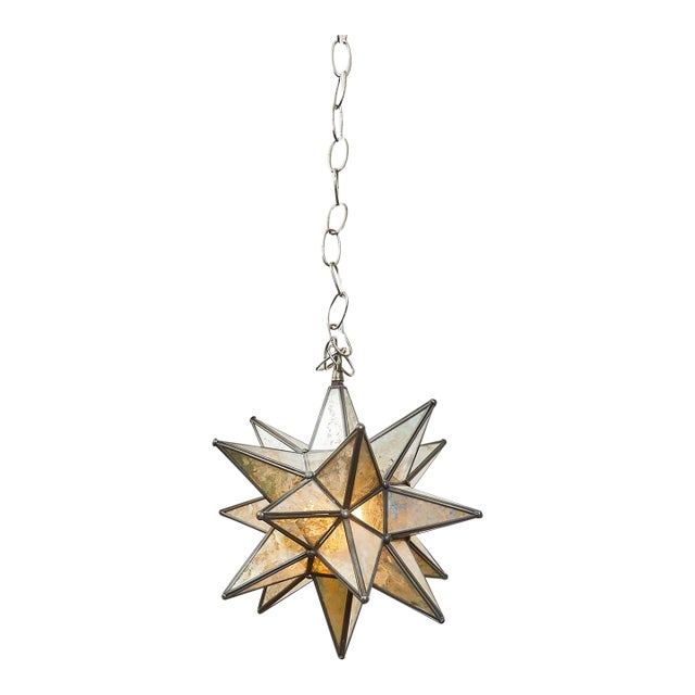 Vintage Star Mirror Pendant For Sale