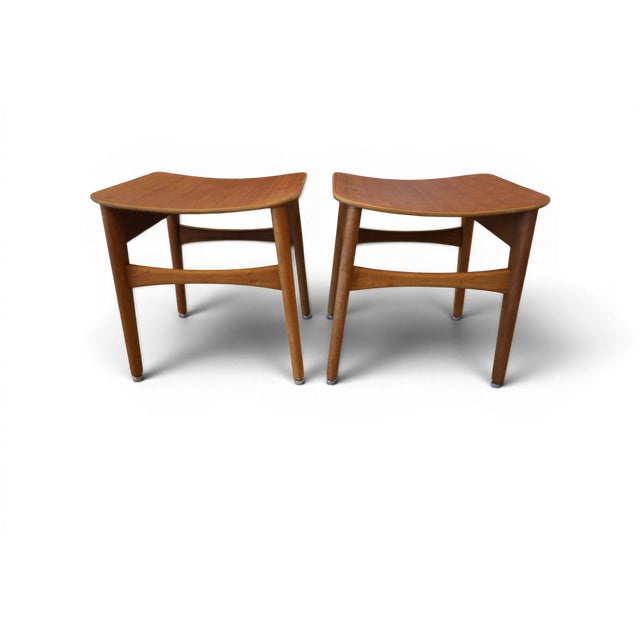 Danish Stool in Teak and Oak, 1960s For Sale - Image 13 of 13