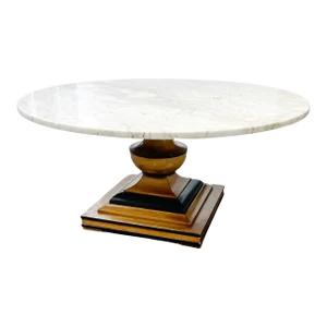 1960s Mid-Century Modern Italian Marble Top Ebonized Coffee Table by Weiman