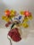 Mid-Century Modern Vintage 1950s Tv Lamp Courting Couple Floral Light MCM Kitsch 12” Working For Sale - Image 3 of 12