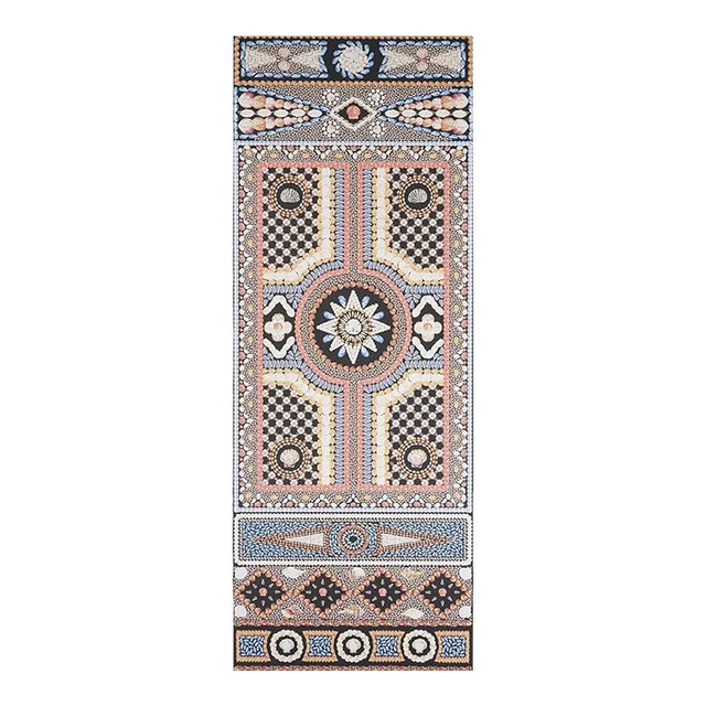 Sample - Schumacher X Mary McDonald Shell Grotto Panel A in Onyx Multi For Sale