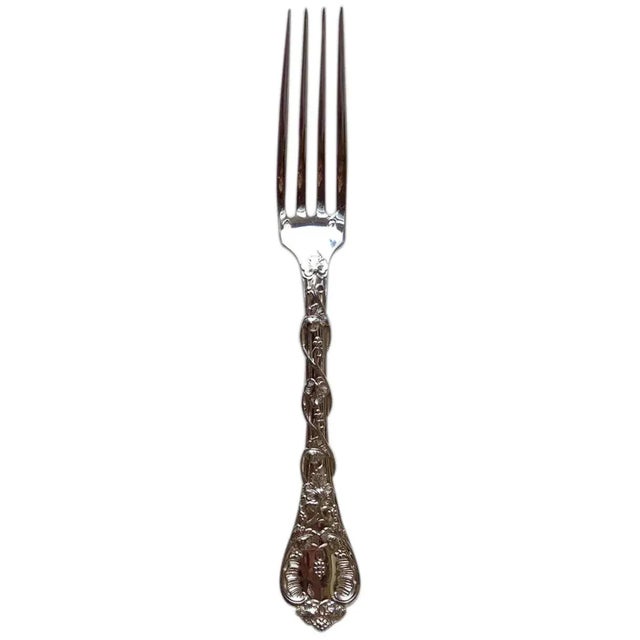 Early 21st Century French Odiot Demidoff Sterling Silver Salad/Dessert Fork For Sale In Denver - Image 6 of 7
