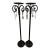 Vintage Late 20th Century Tall Metal Candle Holders- Set of 2 For Sale