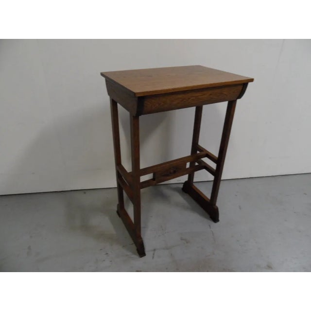 Vintage Dutch Oak Side Table, 1890s For Sale - Image 4 of 10