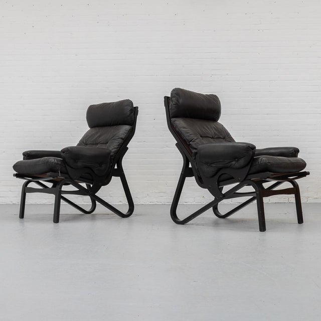 Bentwood and Leather Lounge Chair, 1970s For Sale - Image 16 of 16