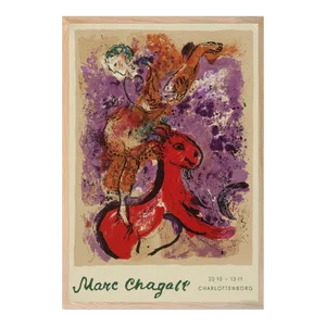 1960s Marc Chagall L’écuyère Au Cheval Rouge Exhibition Poster