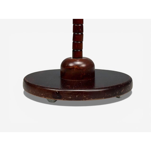 Markslöjd Attribution, Floor Lamp, Stained Wood, Fabric, Sweden, 1970s For Sale - Image 14 of 14