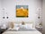 Textile Golden Fields by Justin Wheatley | Acrylic on Canvas White Barn With Gold Fields For Sale - Image 7 of 12