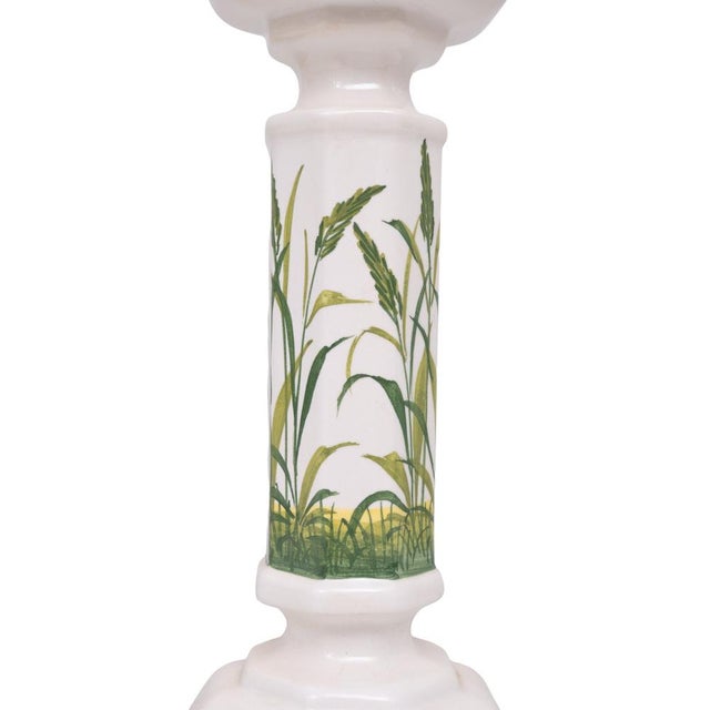 Ceramics Candlesticks and Jardiniere by Bassano, Italy, 1970s, Set of 3 For Sale - Image 12 of 14