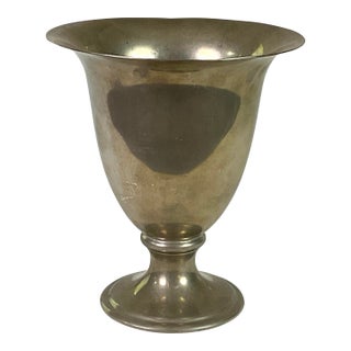 Rare L. H. Vaughan – Large Pewter, Footed Vase. For Sale