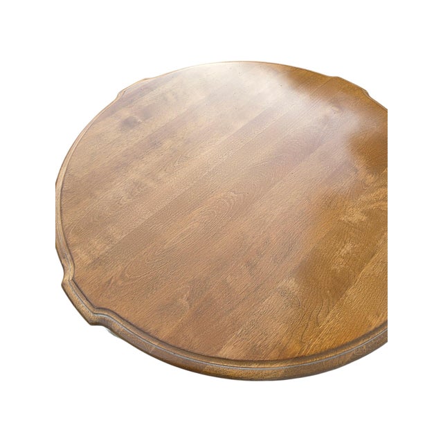 Vintage Ethan Allen French Country End Side Cookie Corner Table Distressed Finish 646 For Sale In Philadelphia - Image 6 of 14