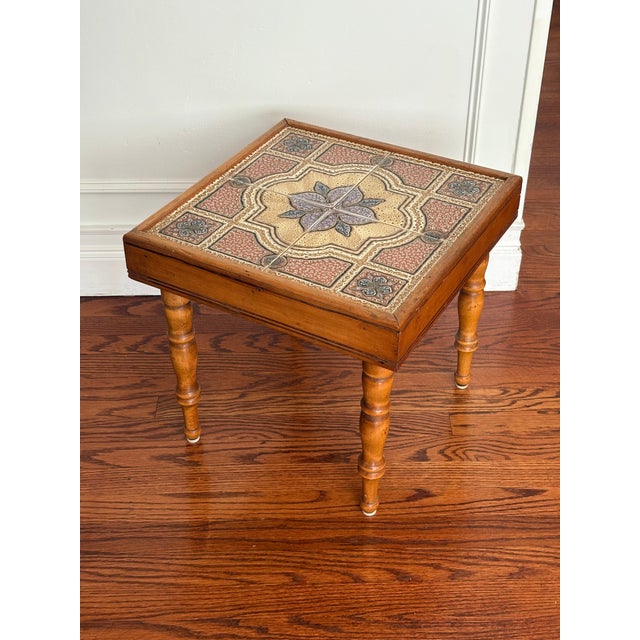Mid Century Danish Style Tile Accent /Tea Table For Sale - Image 9 of 12