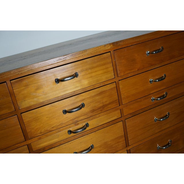 1950s Large Dutch Cherry Apothecary Cabinet, 1950s For Sale - Image 5 of 18