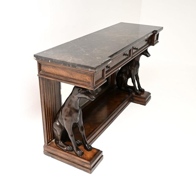 Antique Victorian Marble Top Console Table, 1960s For Sale - Image 3 of 15