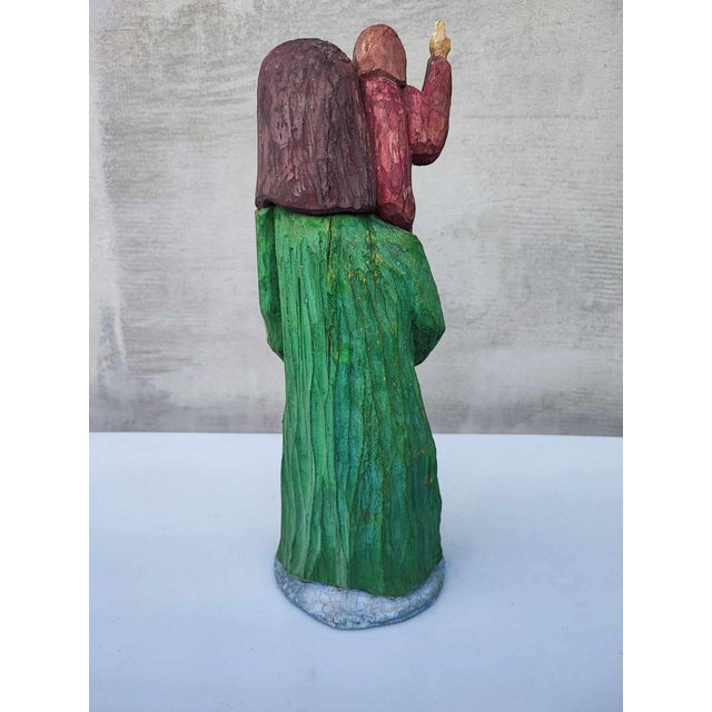 Wood Saint Christopher Wooden Figure, 1960s-1970s For Sale - Image 7 of 10