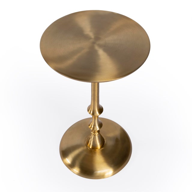 Givanna Metal Accent Table, Gold For Sale In Chicago - Image 6 of 6