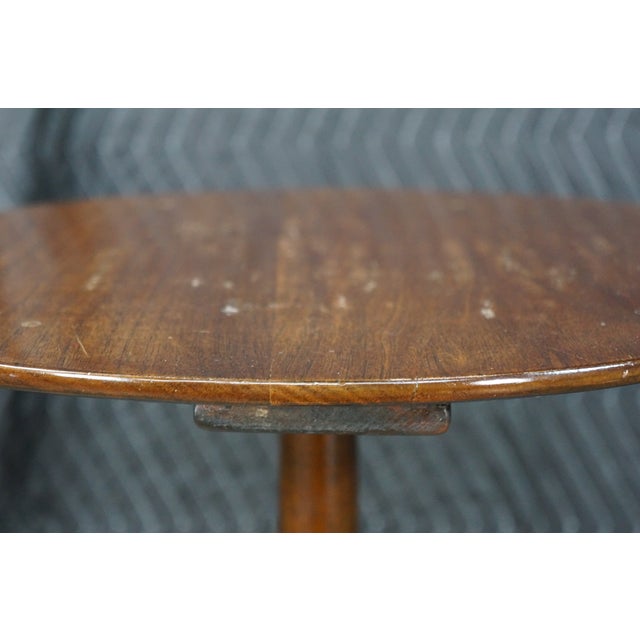 Brown Antique Queen Anne Style Mahogany Pedestal Table Wine Plant Sculpture Stand 26" For Sale - Image 8 of 18