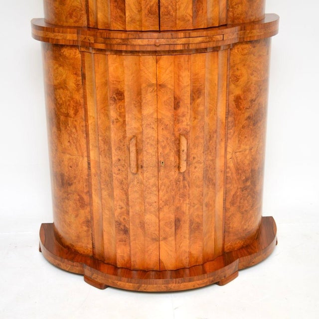 Art Deco Burr Walnut Cocktail Cabinet from Epstein, 1930s For Sale - Image 9 of 13