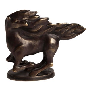Horse Art Deco Bronze Sculpture For Sale