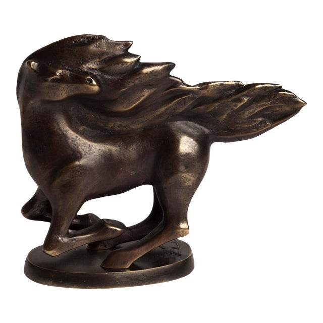 Horse Art Deco Bronze Sculpture For Sale