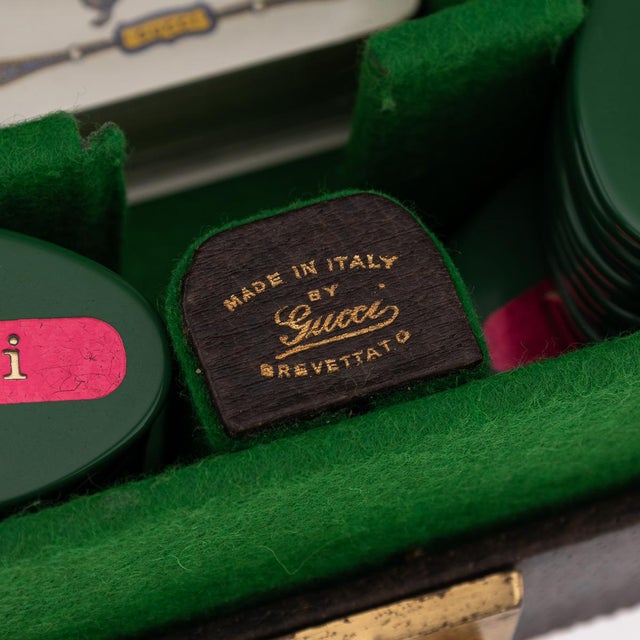 1970s Vintage 20th Century Italian Travel Poker Set from Gucci, 1970 For Sale - Image 5 of 16