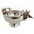 Silver Plate Hammered Bowl with Stag Handles For Sale - Image 9 of 9