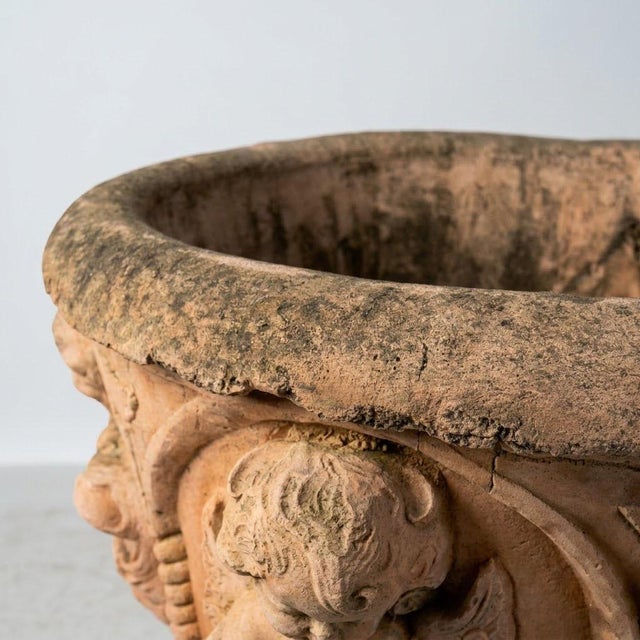 Large Garden Basin with Musical Putti Italian Renaissance Inspiration, 1950s For Sale - Image 3 of 15