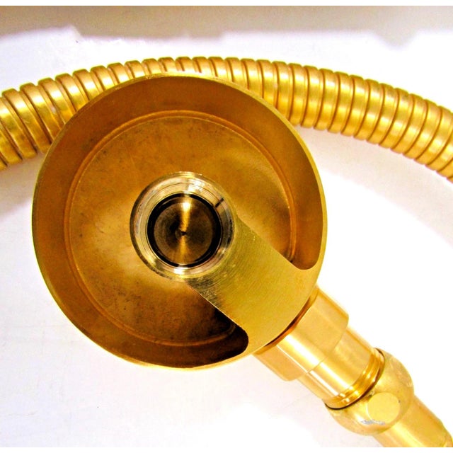 Sherle Wagner Gold Plated Knurled Hand Shower With Hose 0832sply-Gp For Sale - Image 9 of 10
