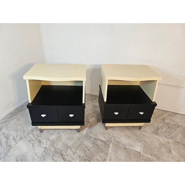 1970s Retro Style Night Stands, A Pair For Sale - Image 12 of 13