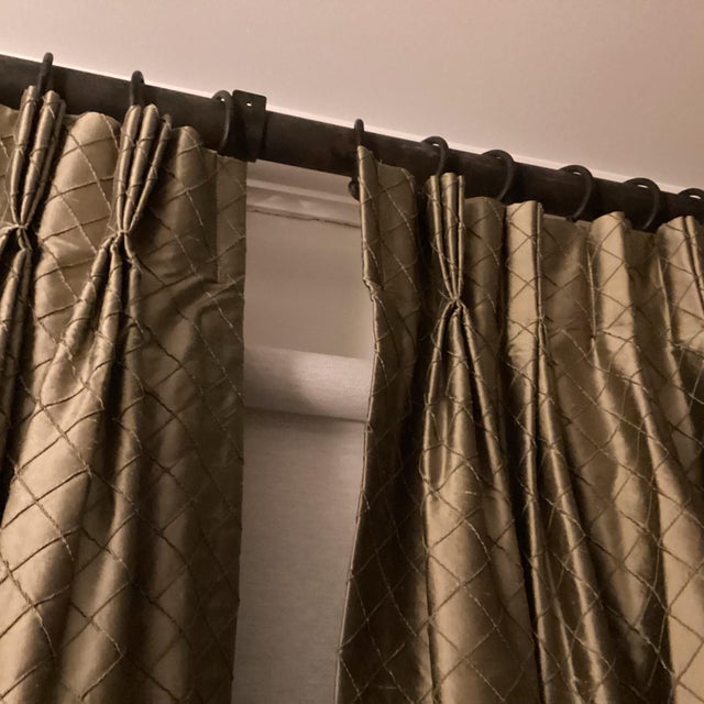 2010s Designer Fabric Curtains- Set of 2 For Sale - Image 5 of 10