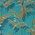 Sanderson Palm House Wallpaper in Teal/Gold - a Sample For Sale