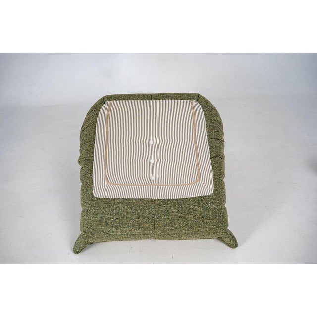 Togo Lounge Chair and Khaki Tweed Fabric by Michel Ducaroy for Ligne Roset, 1973, Set of 2 For Sale - Image 15 of 18