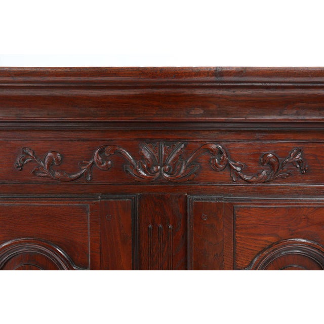 Large French Louis XVI Carved Bridal Wardrobe, 1850s For Sale - Image 10 of 18