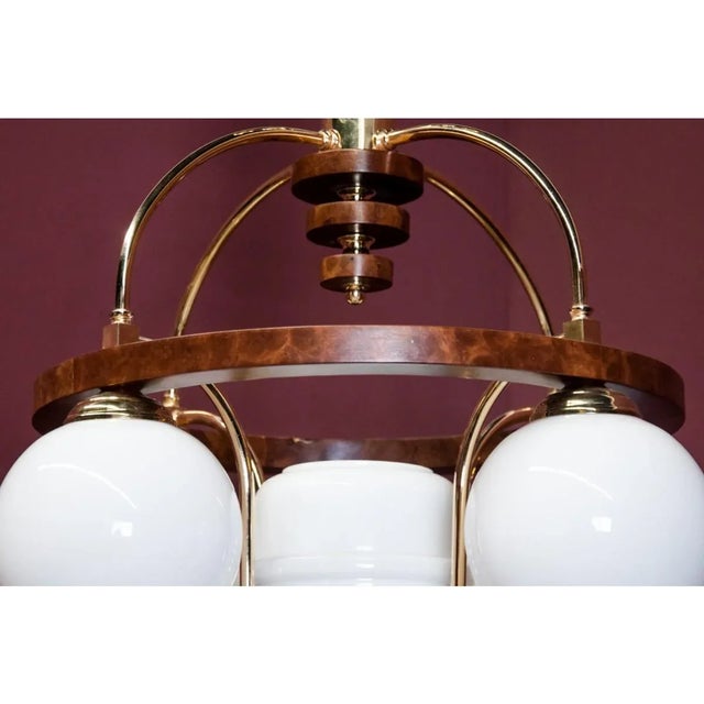 Art Deco Chandelier, Poland, 1940s For Sale - Image 4 of 7