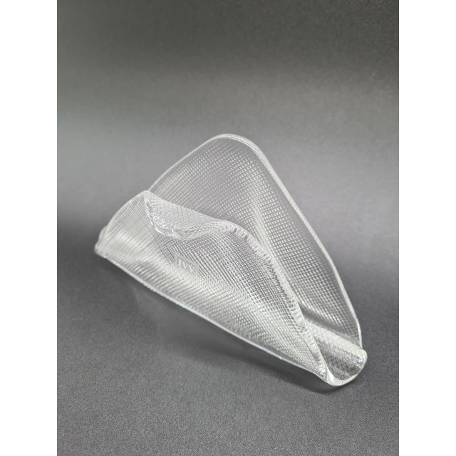 Mid-Century Modern Italian Napkin Holder in Pressed Glass from IVV, 1970s For Sale - Image 3 of 14