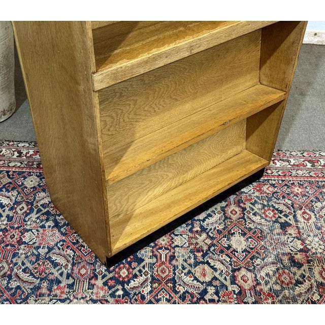 English Double-Sided Oak School Library Bookcase For Sale - Image 4 of 14