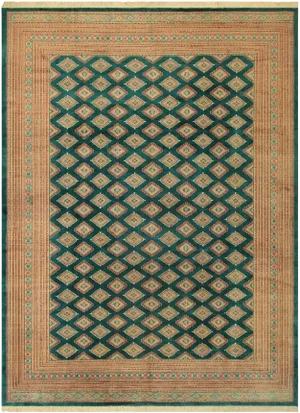 1980s 1980s Vintage Bokhara Wool Rug -10′8″ × 14′1″