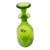 Vintage Mid-Century Modern Blenko #49 Lime Crackle Glass Pinched Decanter – Winslow Anderson – Silver Foil Label & Stopper For Sale